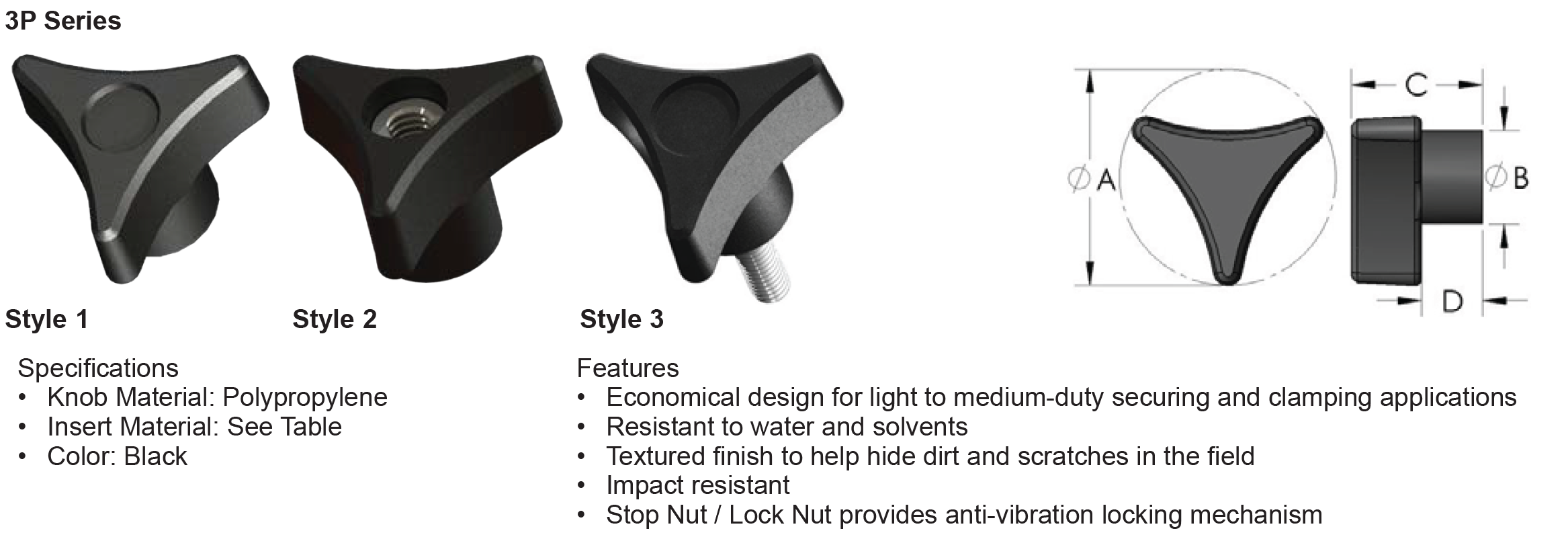 Innovative Components Plastic Clamp Knobs